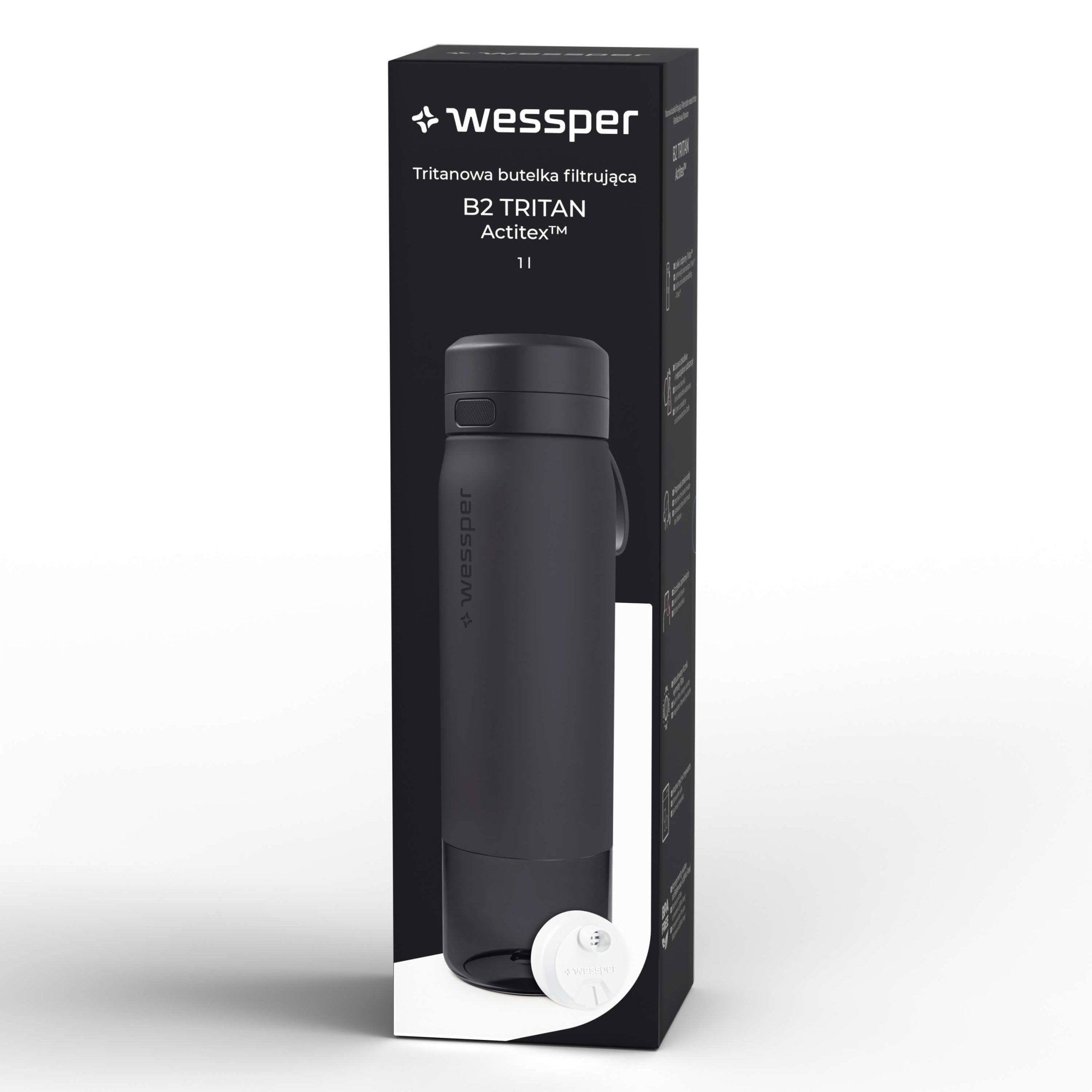 Butelka filtrująca Wessper B2 TRITAN™ Actitex™ 1000 ml Butelka filtrująca Wessper B2 TRITAN™ Actitex™ 1000 ml