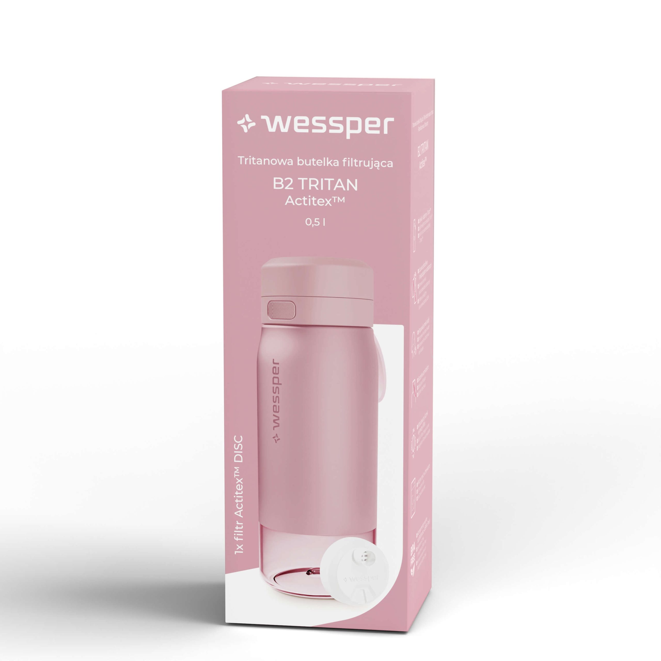 Butelka filtrująca Wessper B2 TRITAN™ Actitex™ 500 ml Butelka filtrująca Wessper B2 TRITAN™ Actitex™ 500 ml