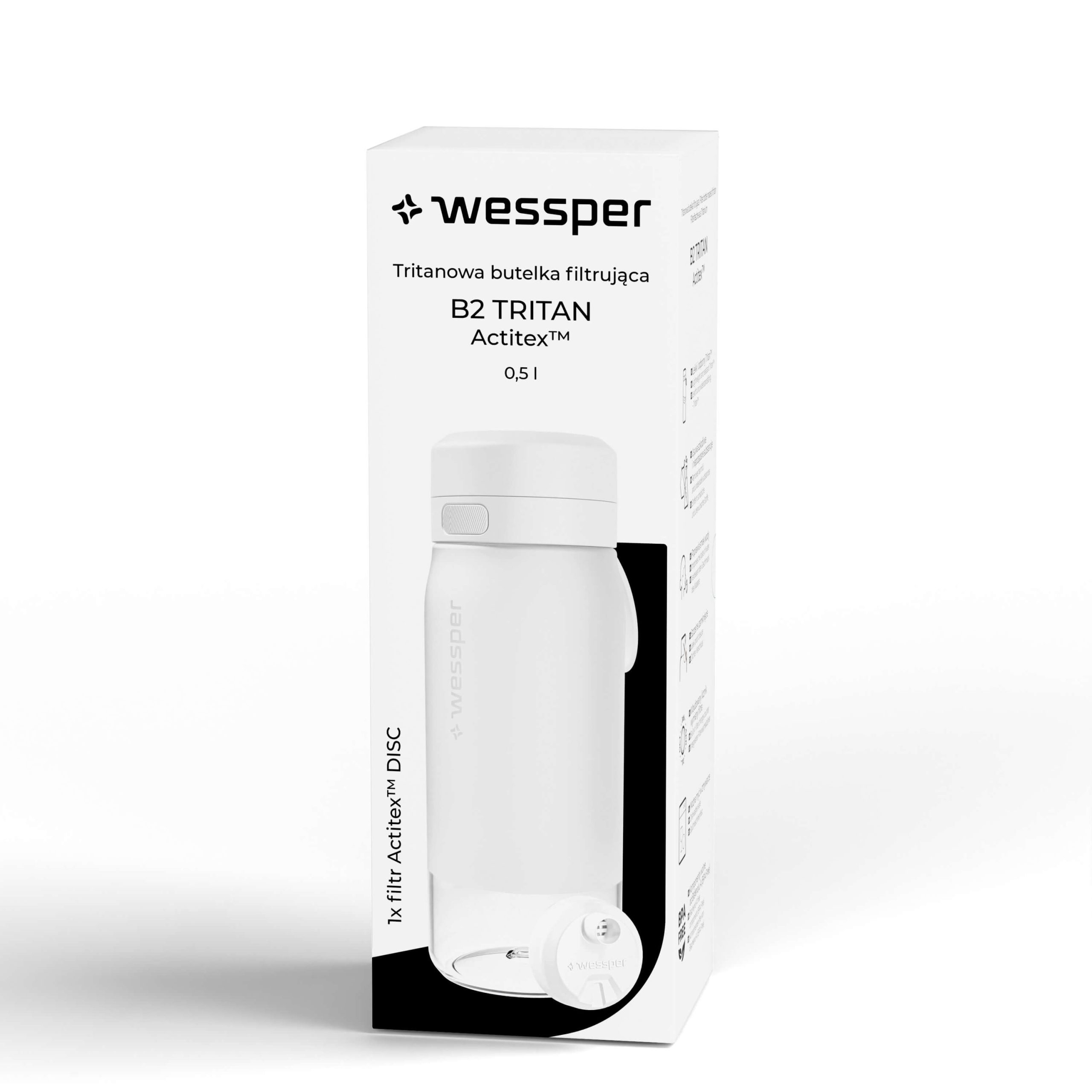 Butelka filtrująca Wessper B2 TRITAN™ Actitex™ 500 ml Butelka filtrująca Wessper B2 TRITAN™ Actitex™ 500 ml