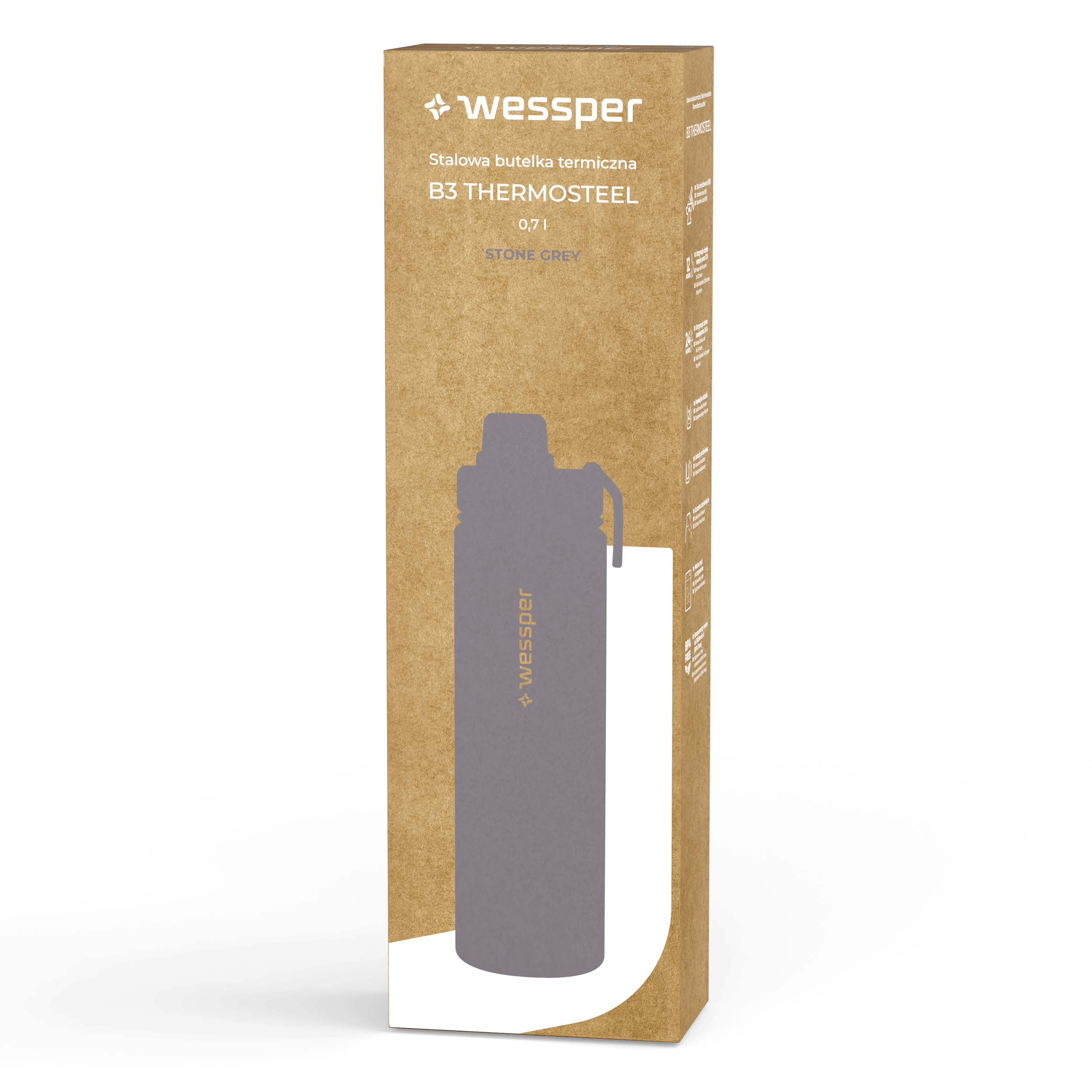 Butelka termiczna Wessper B3 THERMOSTEEL 700 ml Butelka termiczna Wessper B3 THERMOSTEEL 700 ml