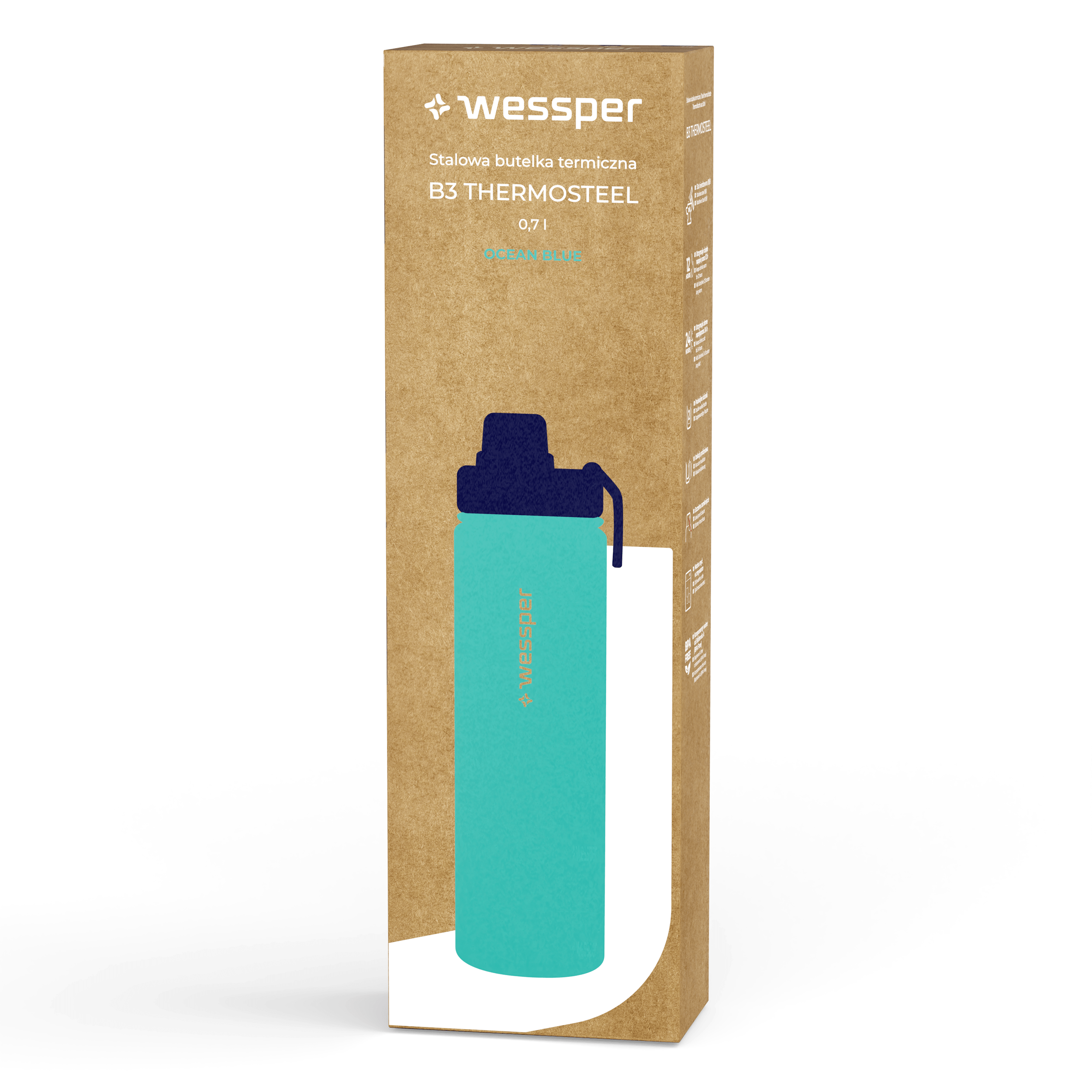 B3 Thermosteel butelka termiczna Wessper 700 ml B3 Thermosteel butelka termiczna Wessper 700 ml