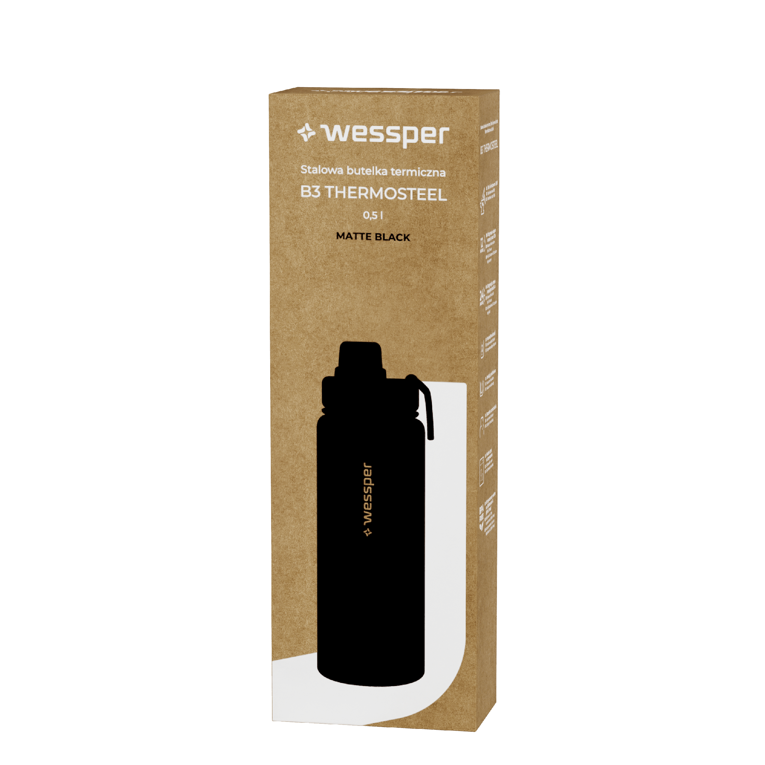 Butelka termiczna Wessper B3 THERMOSTEEL 500 ml Butelka termiczna Wessper B3 THERMOSTEEL 500 ml