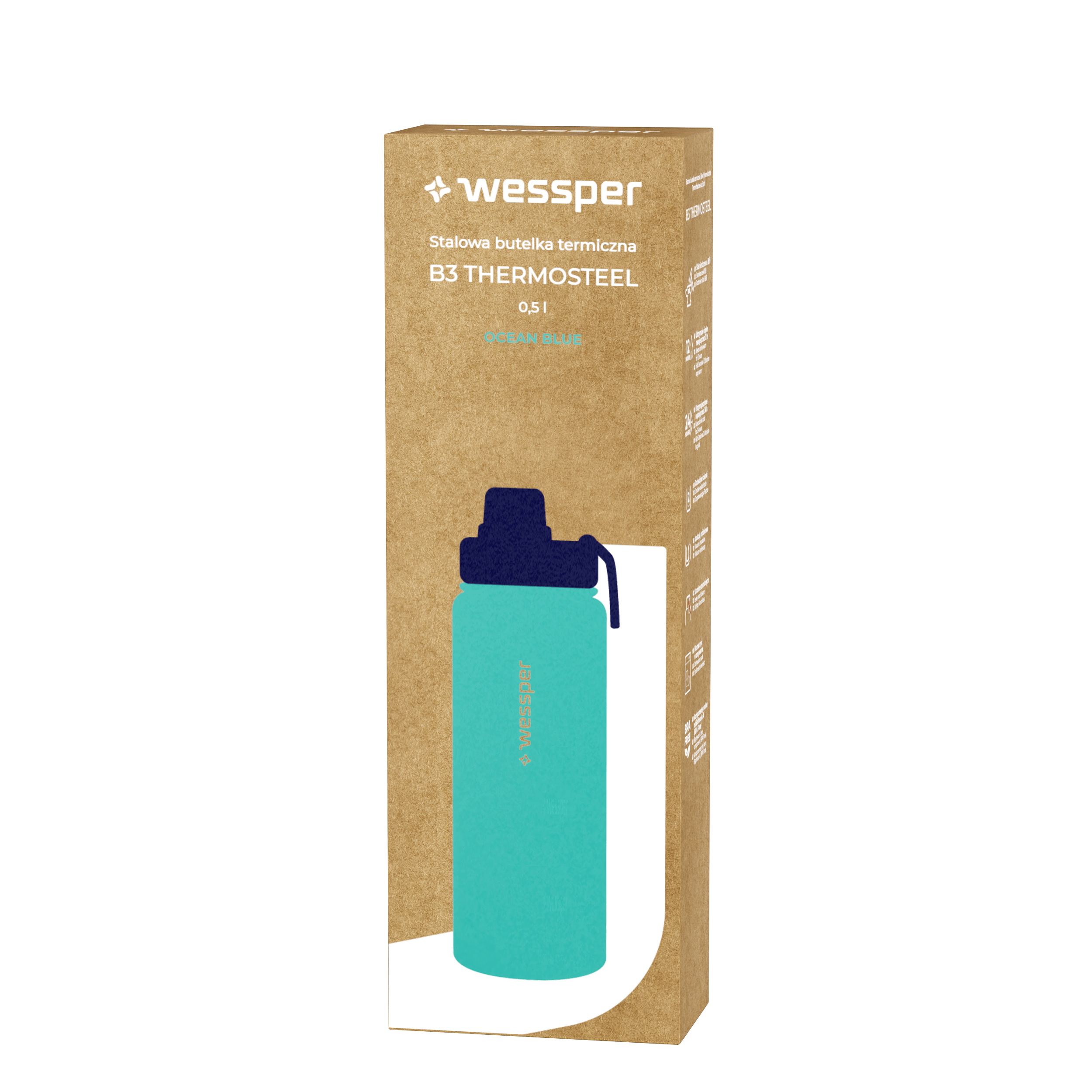 Butelka termiczna Wessper B3 THERMOSTEEL 500 ml Butelka termiczna Wessper B3 THERMOSTEEL 500 ml