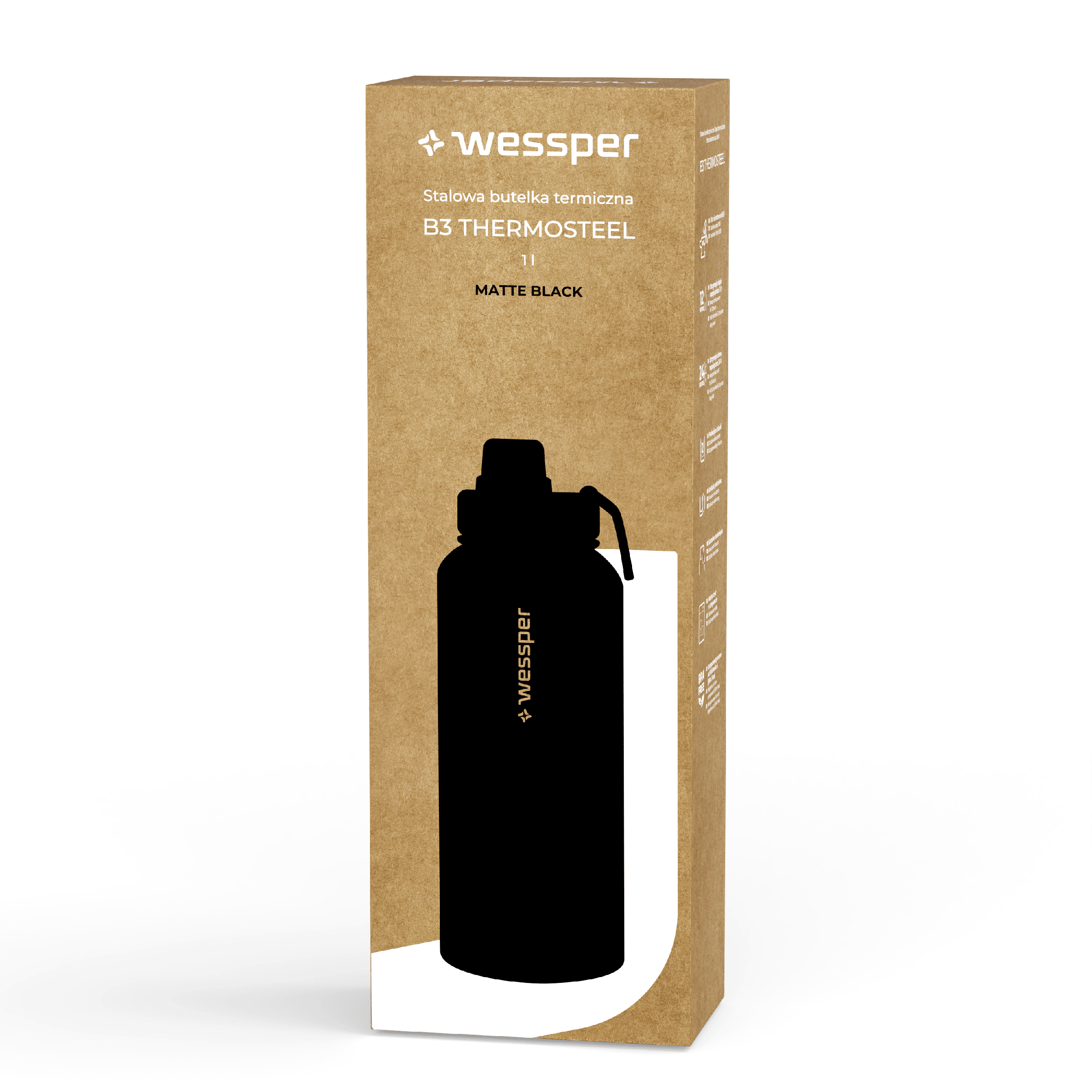 B3 Thermosteel butelka termiczna Wessper 1000 ml B3 Thermosteel butelka termiczna Wessper 1000 ml