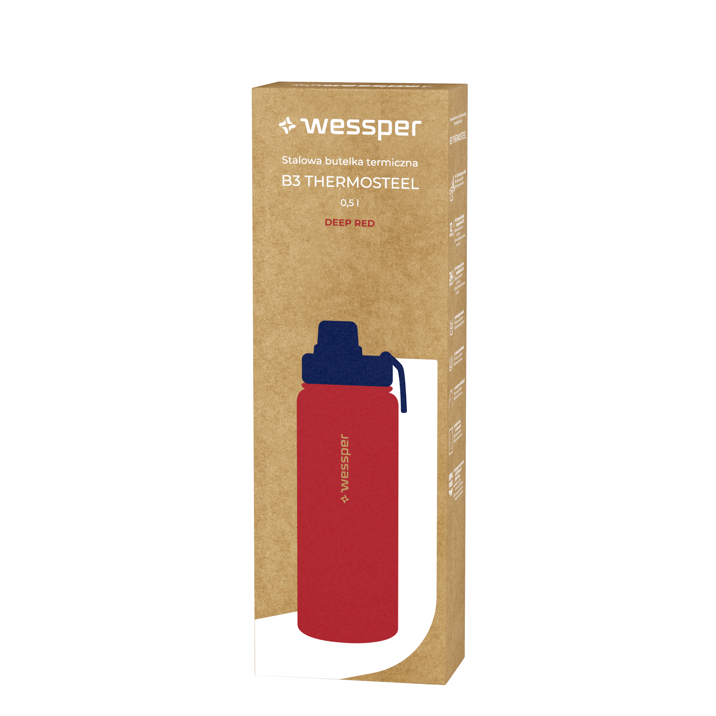 Butelka termiczna Wessper B3 THERMOSTEEL 500 ml Butelka termiczna Wessper B3 THERMOSTEEL 500 ml