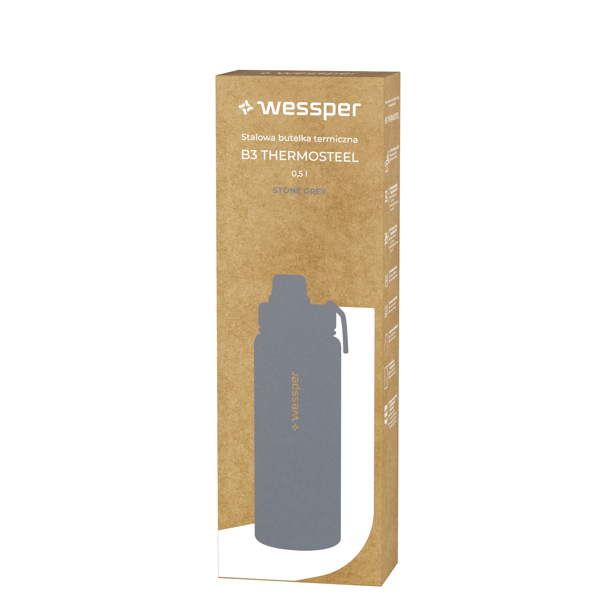 Butelka termiczna Wessper B3 THERMOSTEEL 500 ml Butelka termiczna Wessper B3 THERMOSTEEL 500 ml