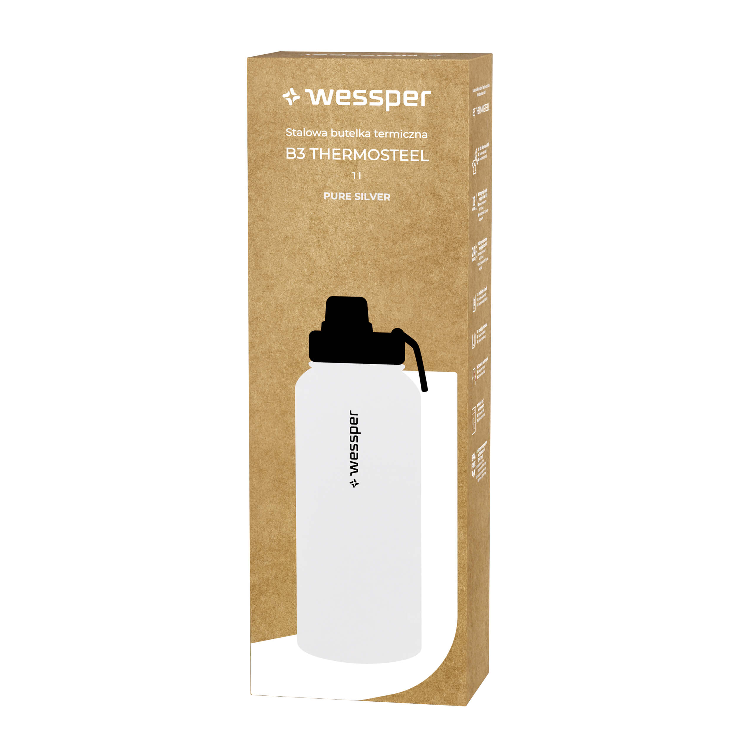 B3 Thermosteel butelka termiczna Wessper 1000 ml B3 Thermosteel butelka termiczna Wessper 1000 ml