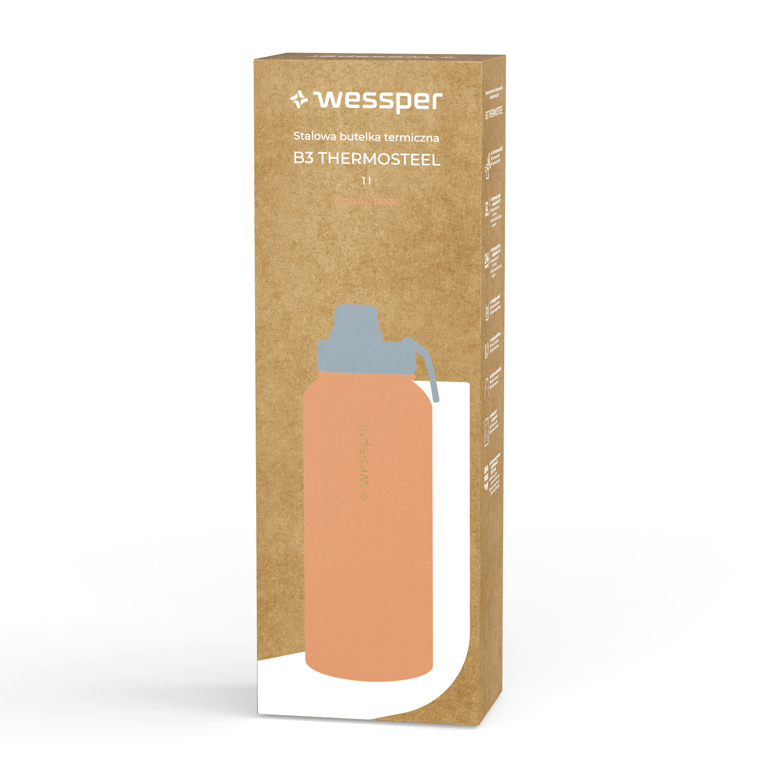 B3 Thermosteel butelka termiczna Wessper 1000 ml B3 Thermosteel butelka termiczna Wessper 1000 ml