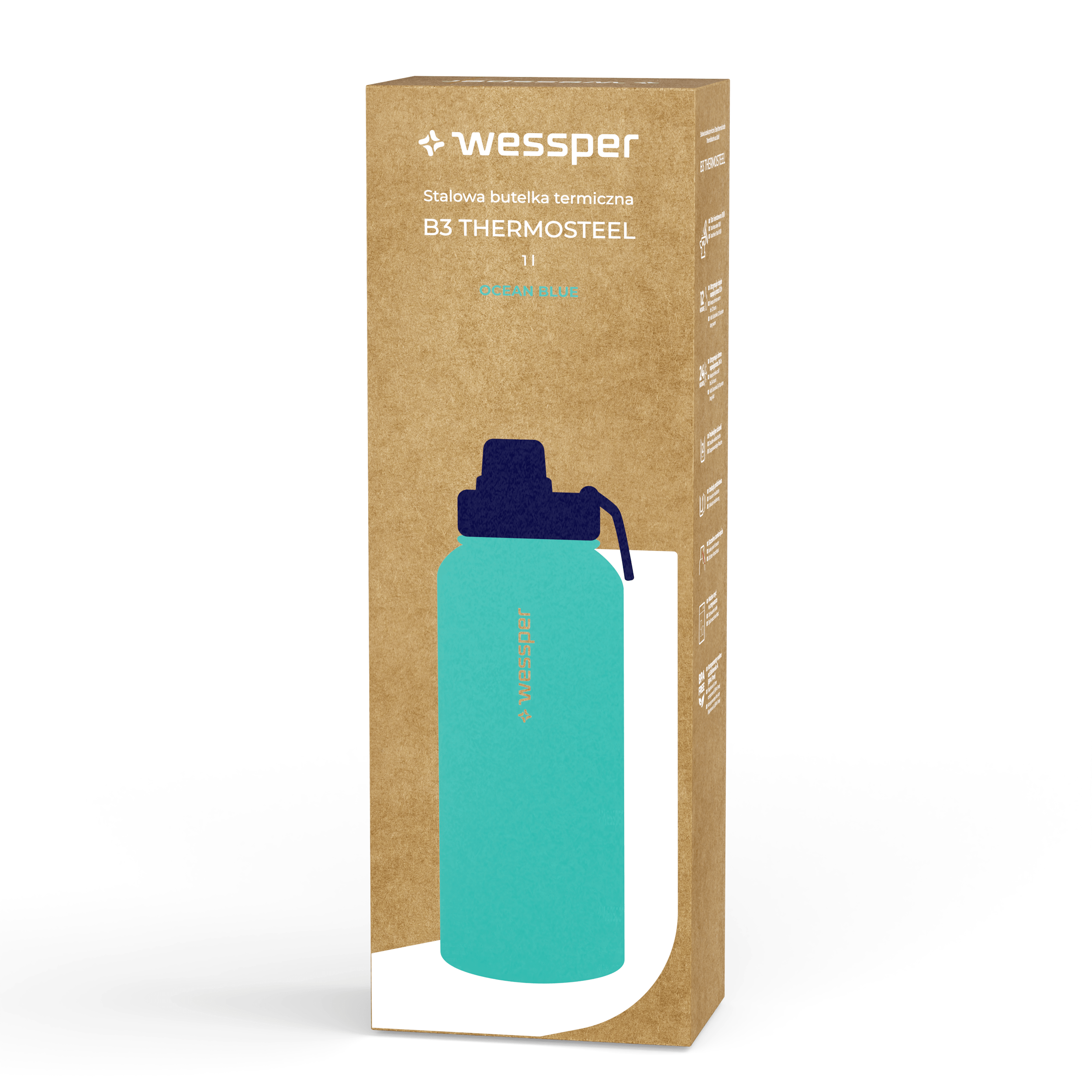 B3 Thermosteel butelka termiczna Wessper 1000 ml B3 Thermosteel butelka termiczna Wessper 1000 ml