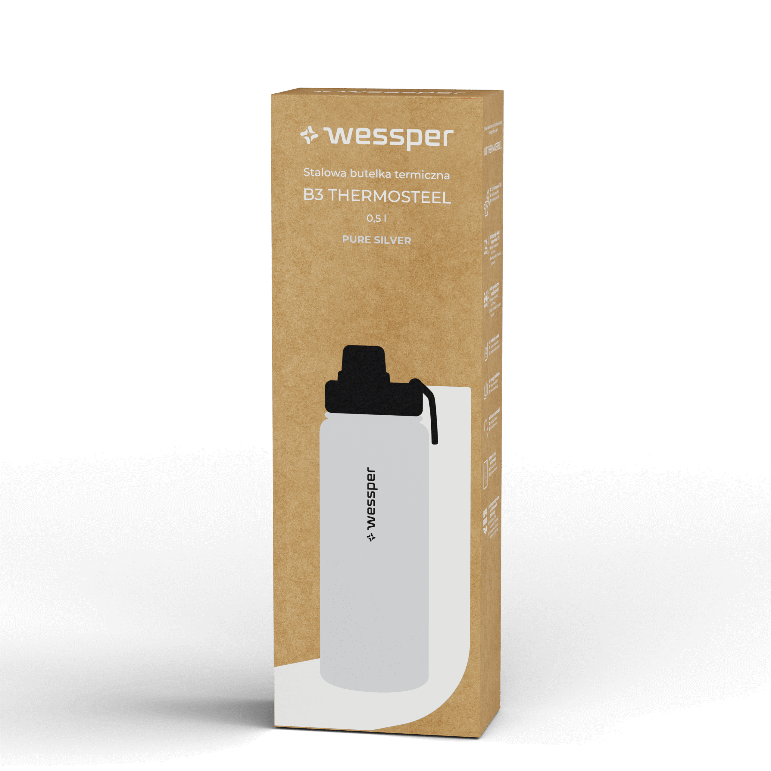 Butelka termiczna Wessper B3 THERMOSTEEL 500 ml Butelka termiczna Wessper B3 THERMOSTEEL 500 ml
