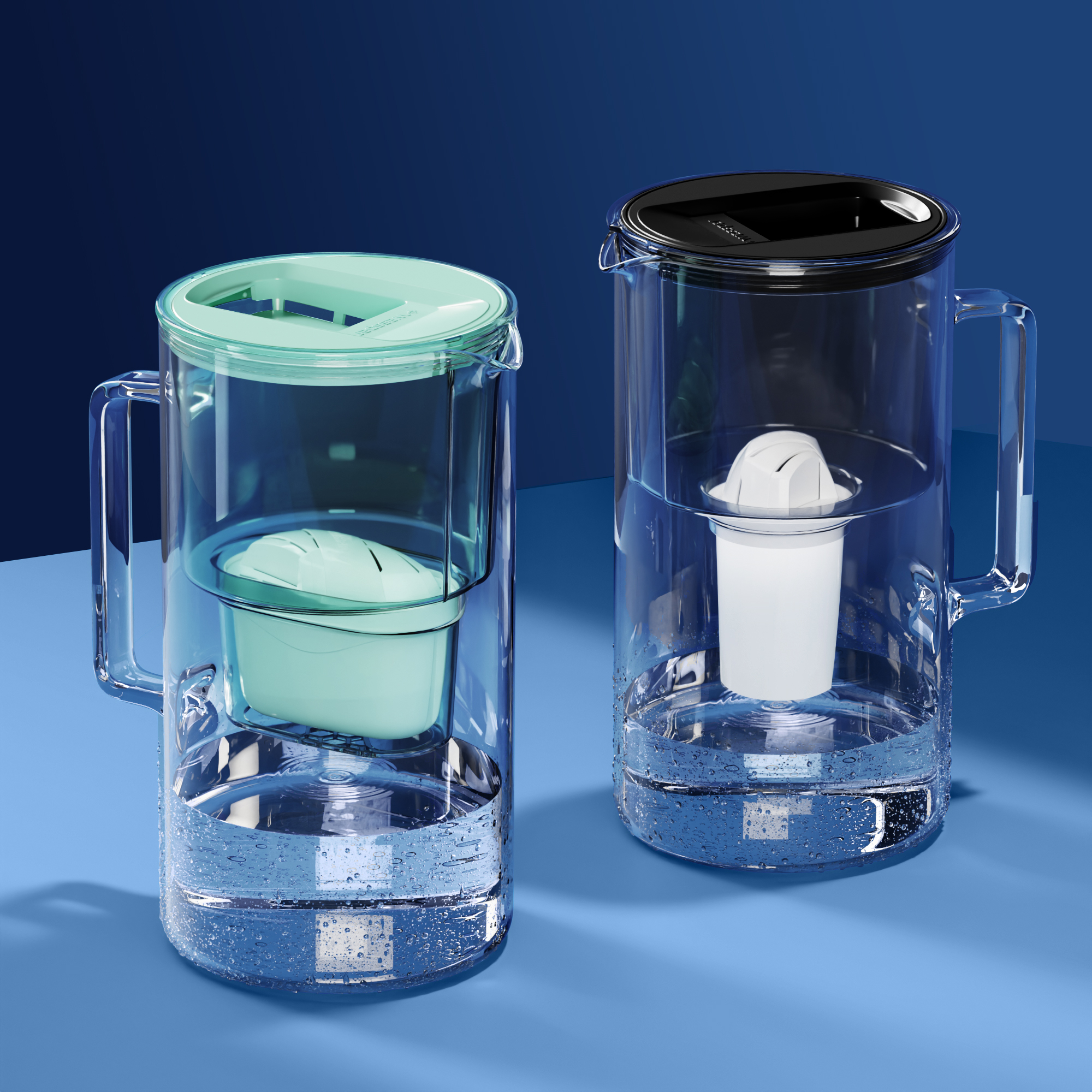 Dzbanki filtrujące Wessper D2 BOROSILICATE