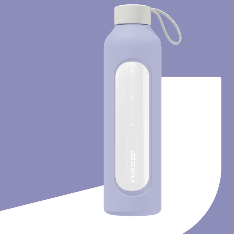 Butelka motywacyjna Wessper B1 BOROSILICATE Lavender 1 L