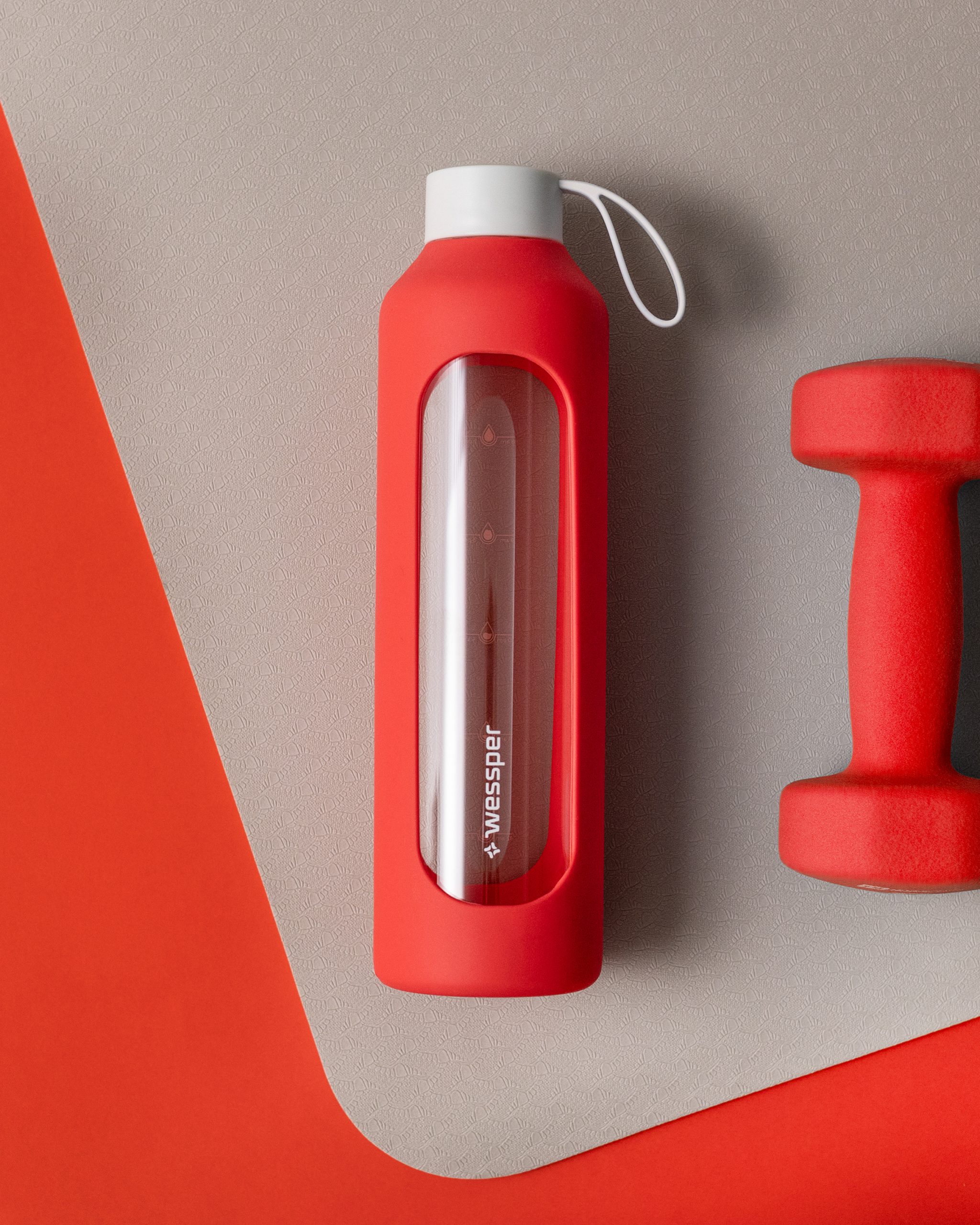 Butelka motywacyjna Wessper B1 BOROSILICATE Poppy 1 L