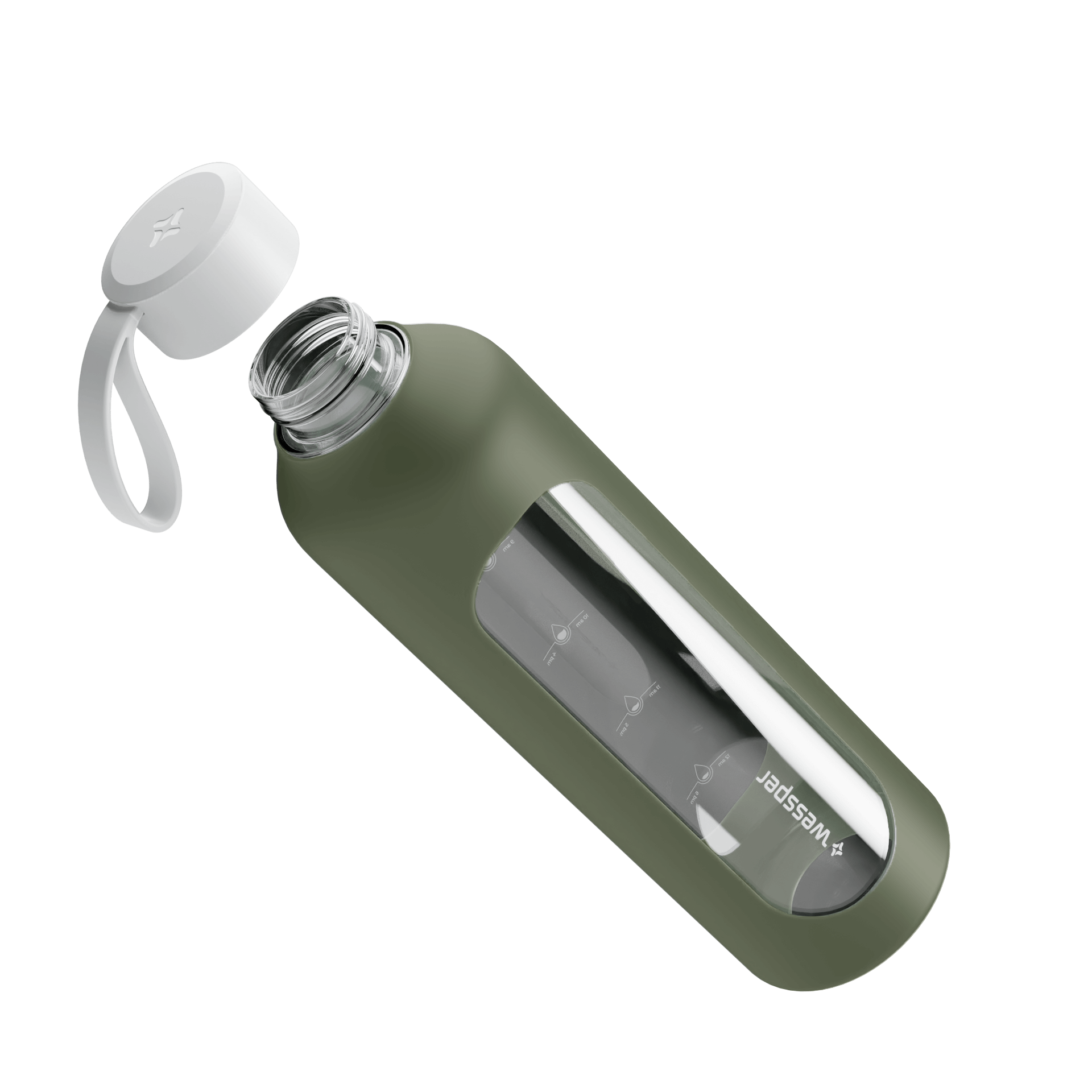 Butelka motywacyjna Wessper B1 BOROSILICATE Sun 1 L