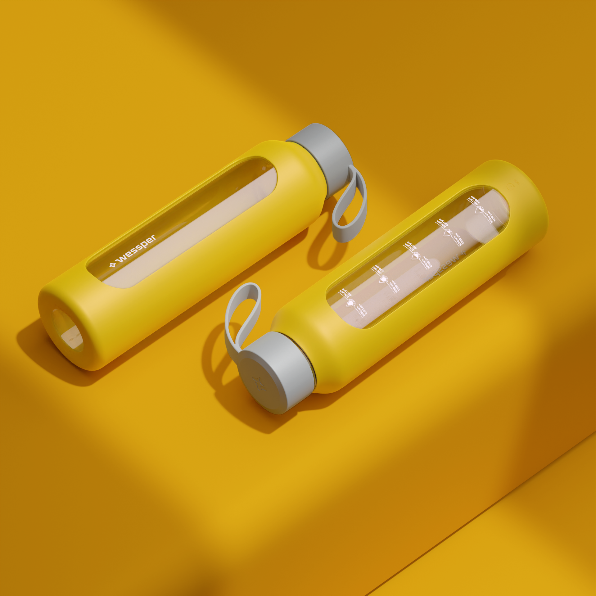 Butelka motywacyjna Wessper B1 BOROSILICATE Sun 500 ml