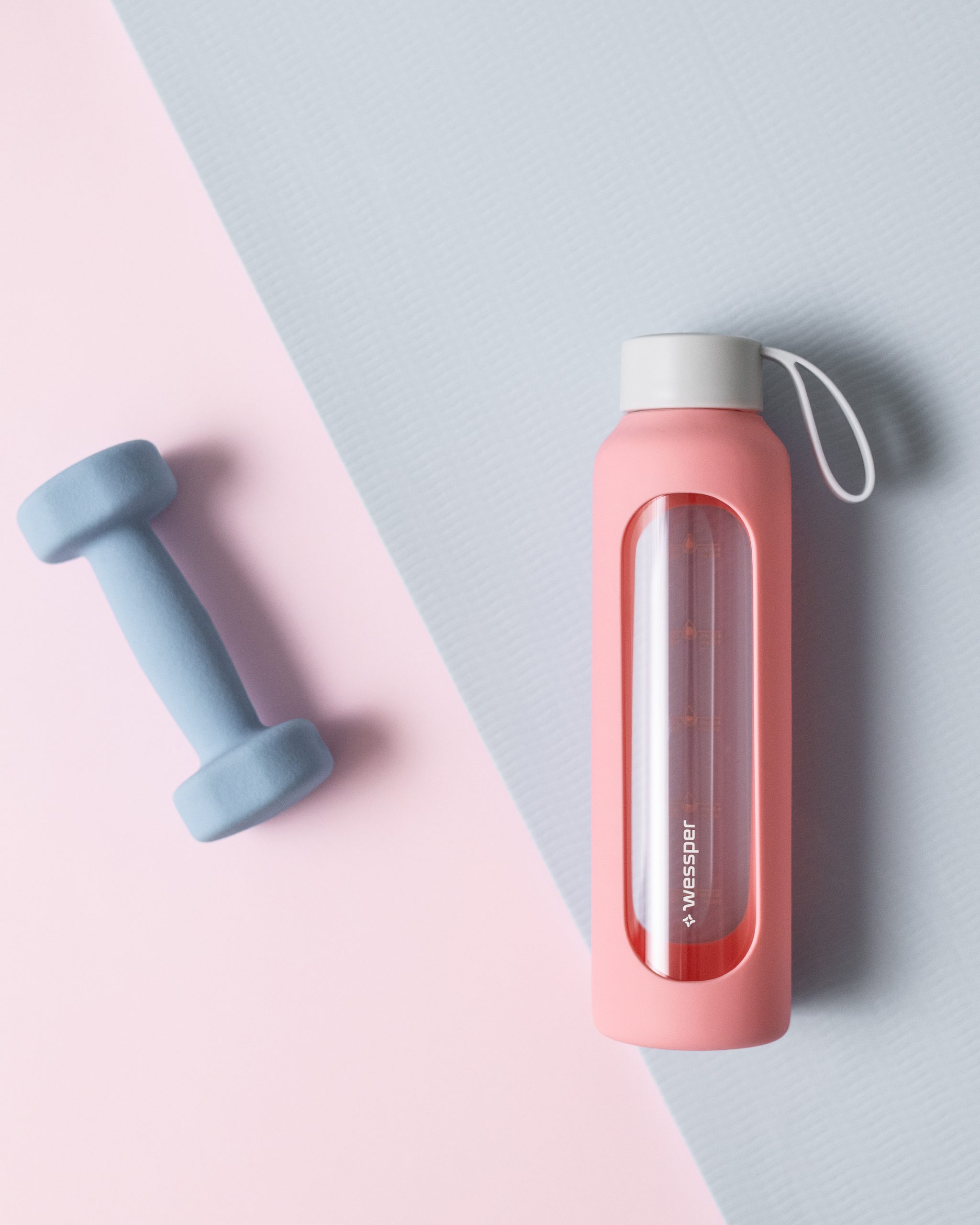 Butelka motywacyjna Wessper B1 BOROSILICATE Sun 500 ml