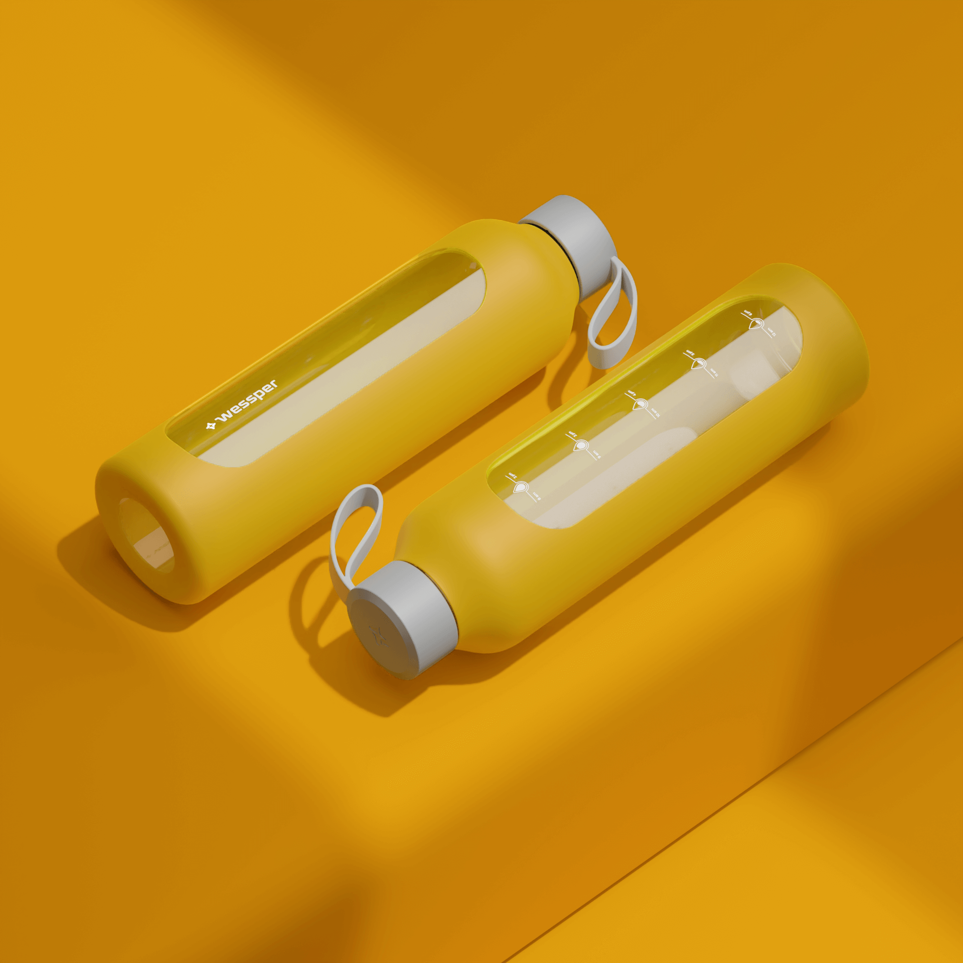 Butelka motywacyjna Wessper B1 BOROSILICATE Sun 1 L