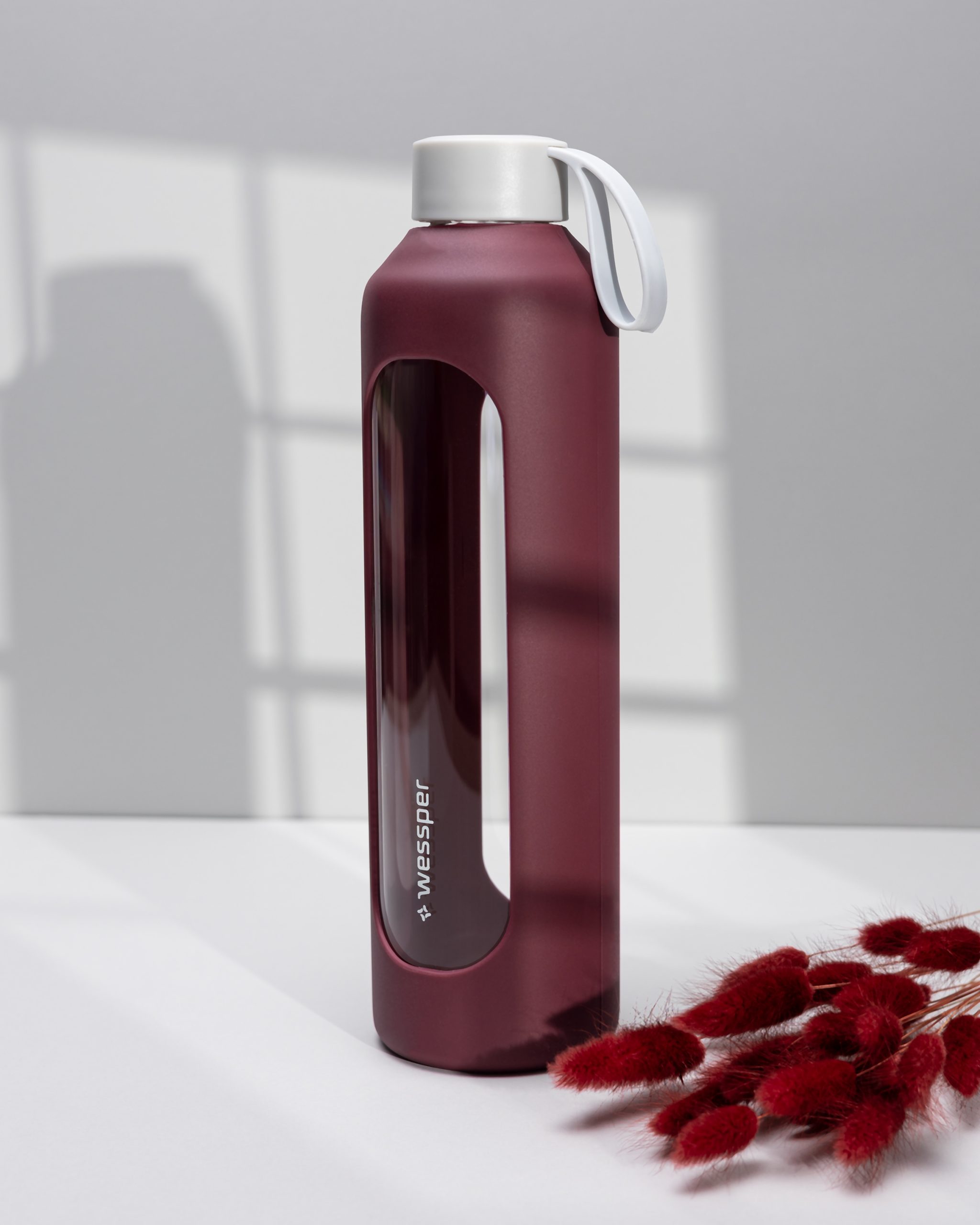 Butelka motywacyjna Wessper B1 BOROSILICATE Ruby 1 L