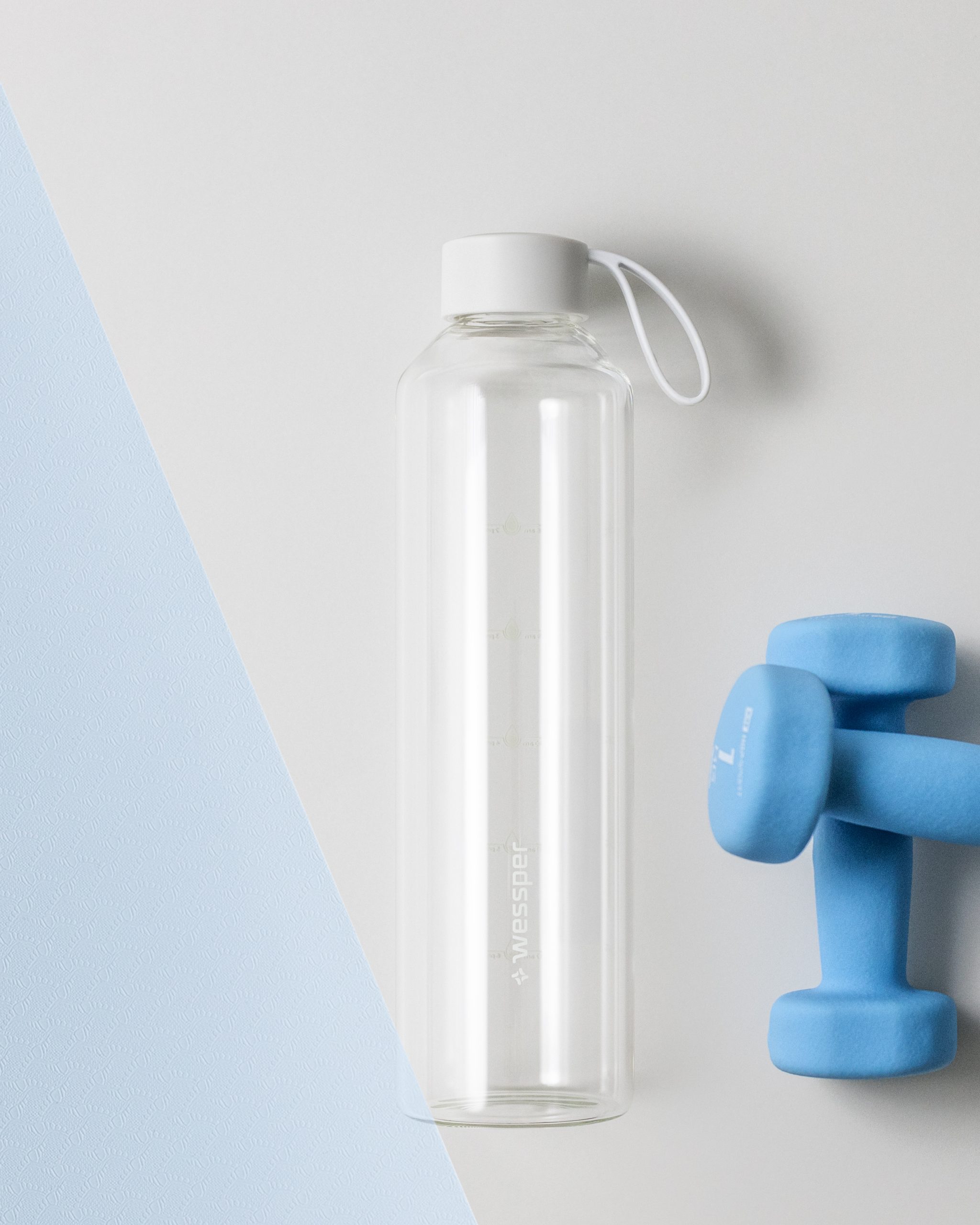 Butelka motywacyjna Wessper B1 BOROSILICATE Base Bottle 1 L