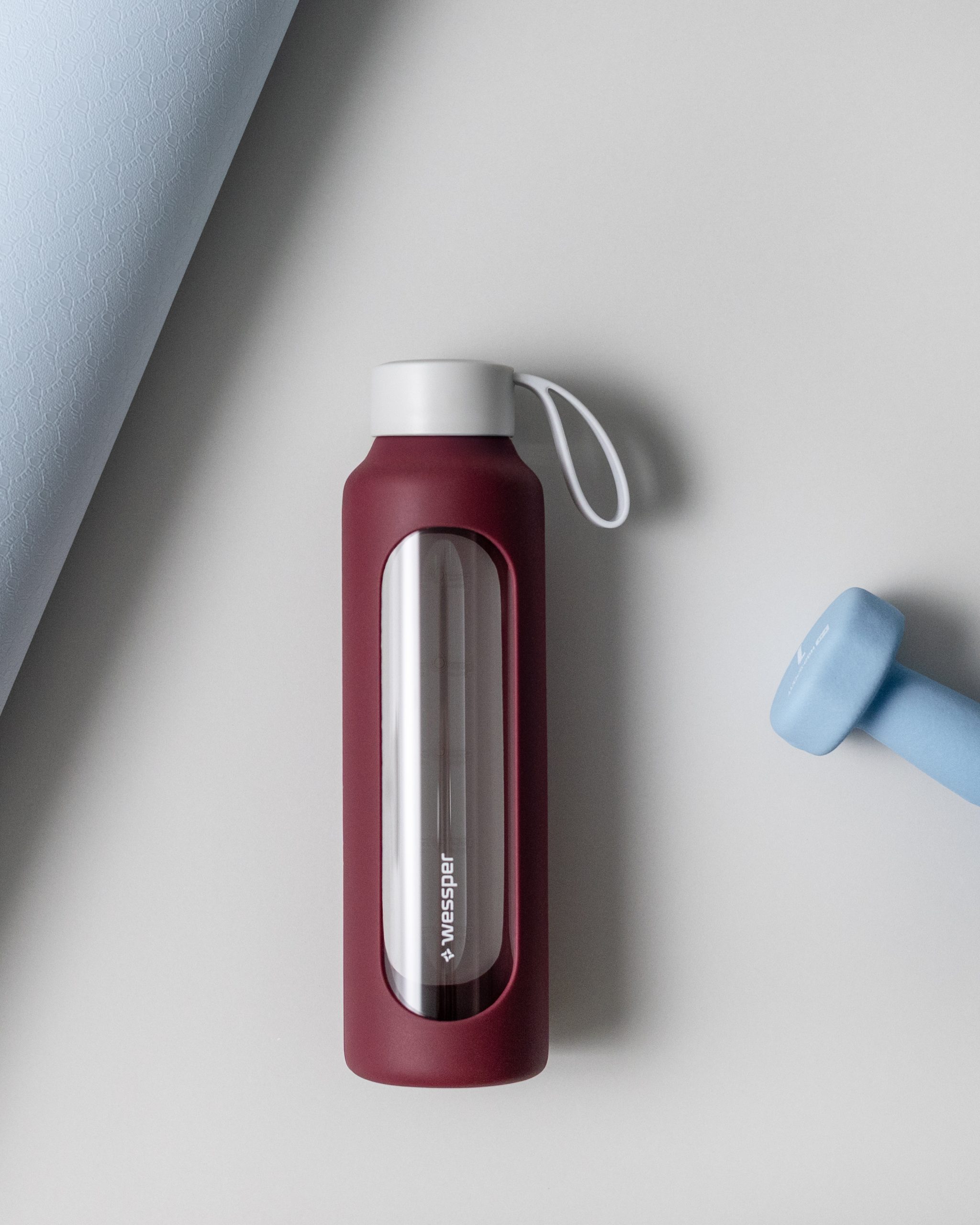 Butelka motywacyjna Wessper B1 BOROSILICATE Ruby 500 ml