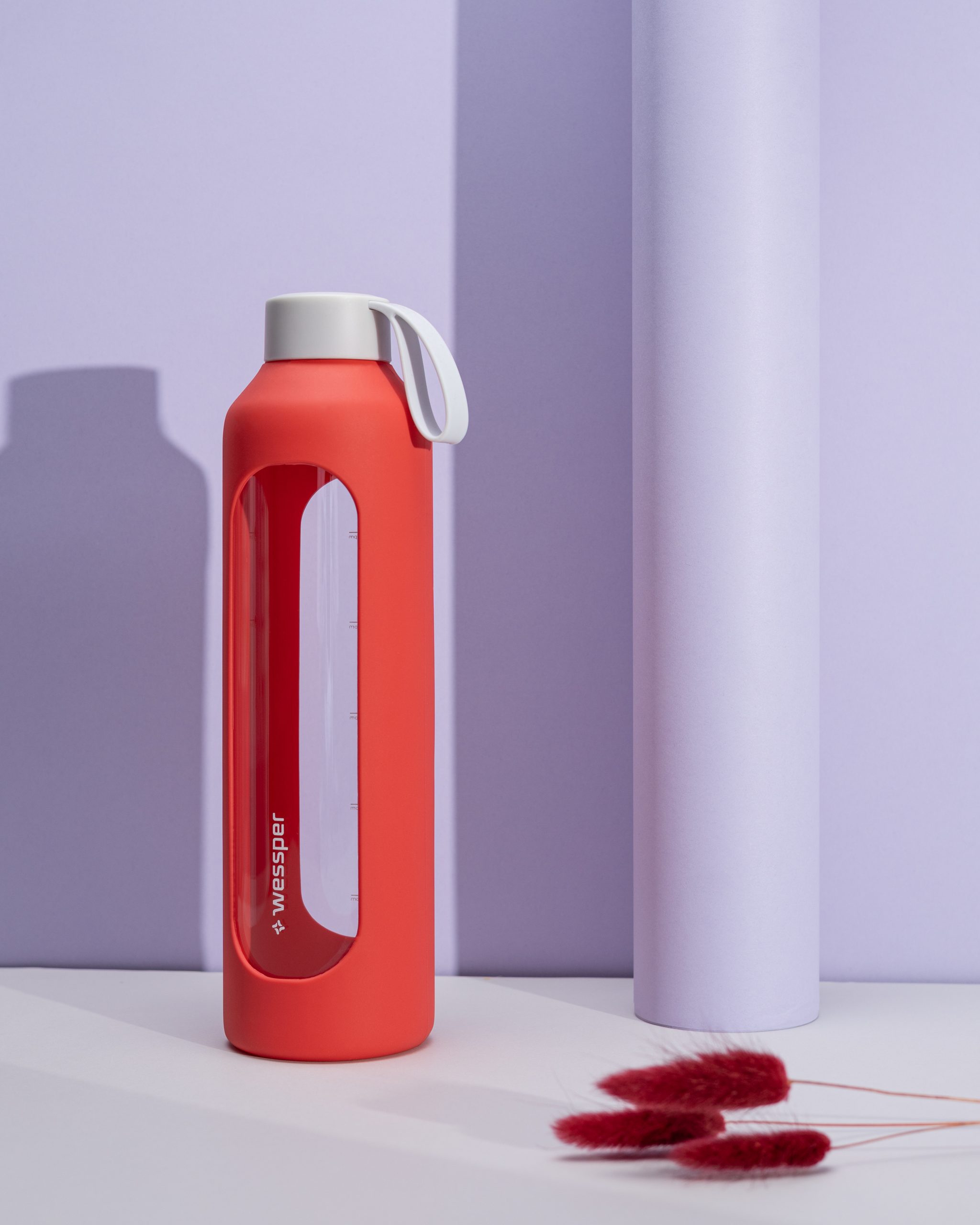 Butelka motywacyjna Wessper B1 BOROSILICATE Poppy 1 L