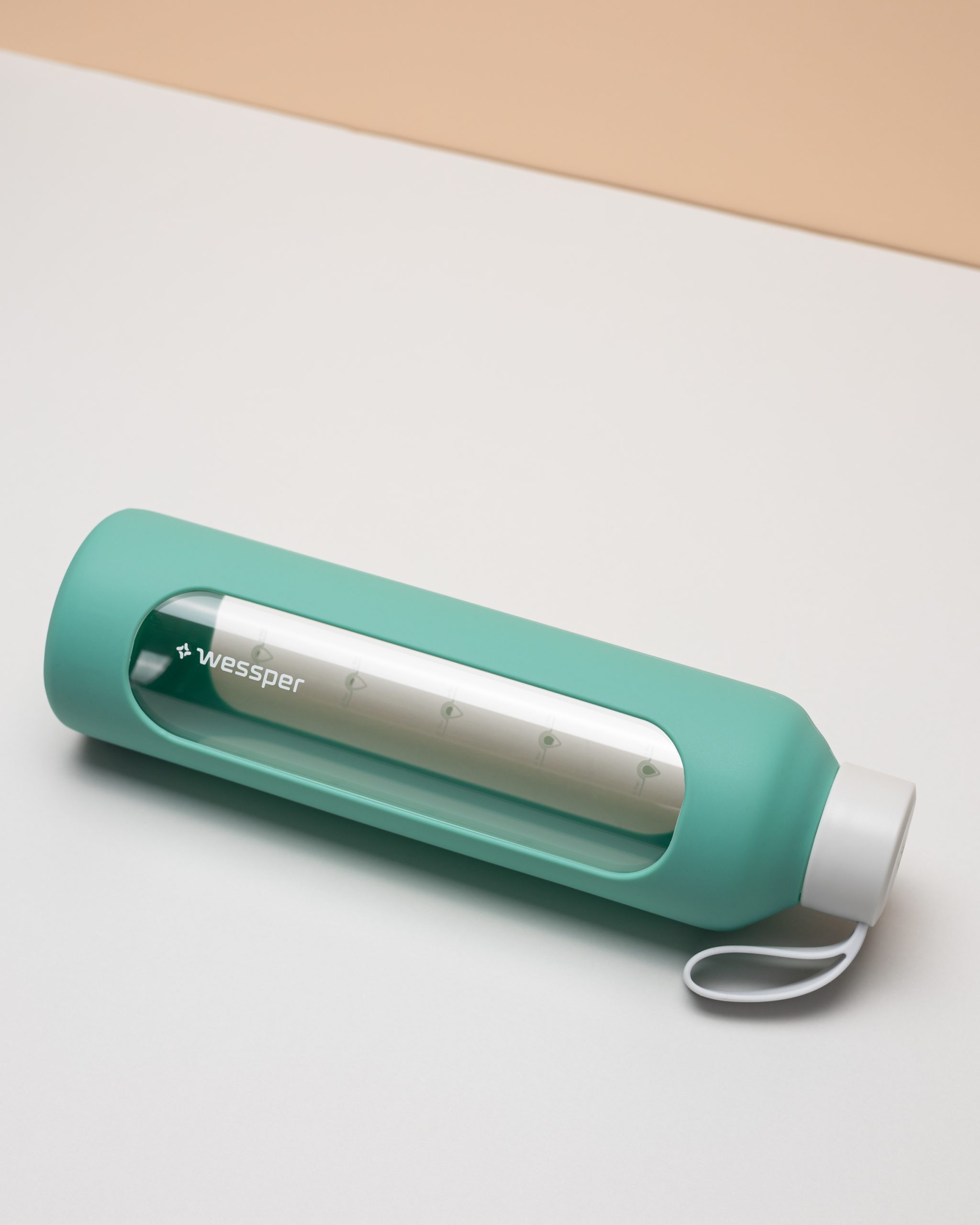 Butelka motywacyjna Wessper B1 BOROSILICATE Lagoon 1 L