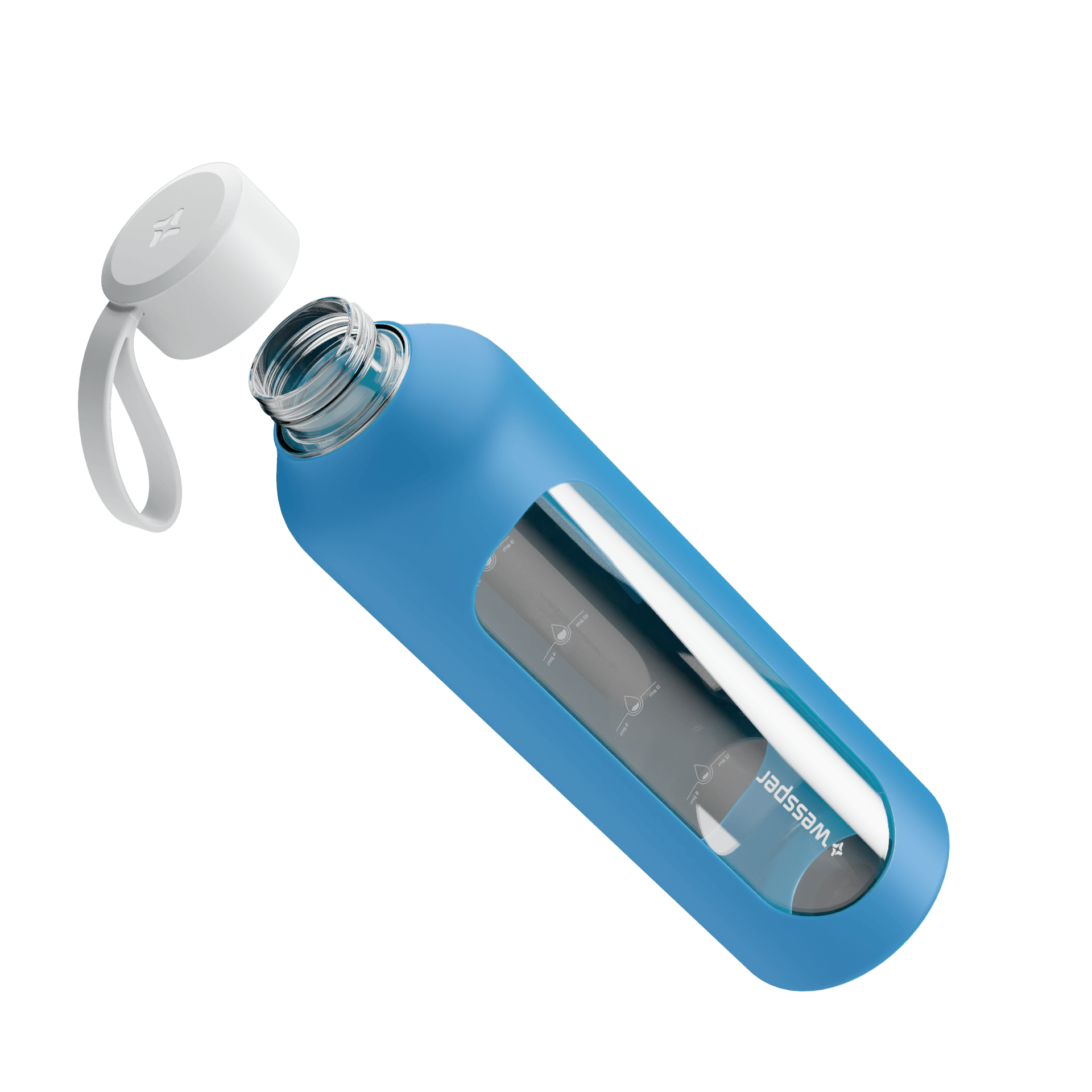 Butelka motywacyjna Wessper B1 BOROSILICATE Sun 1 L