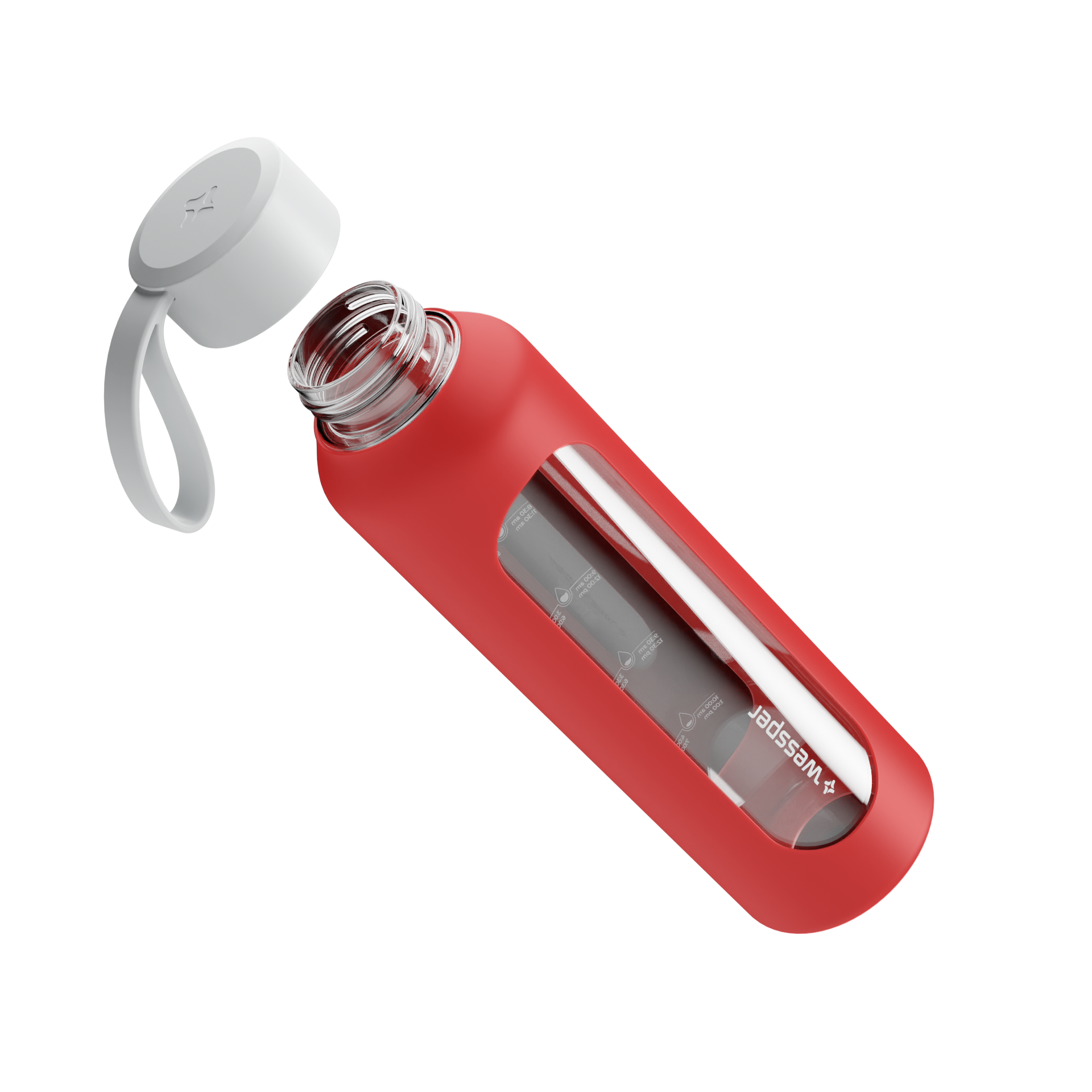 Butelka motywacyjna Wessper B1 BOROSILICATE Poppy 500 ml