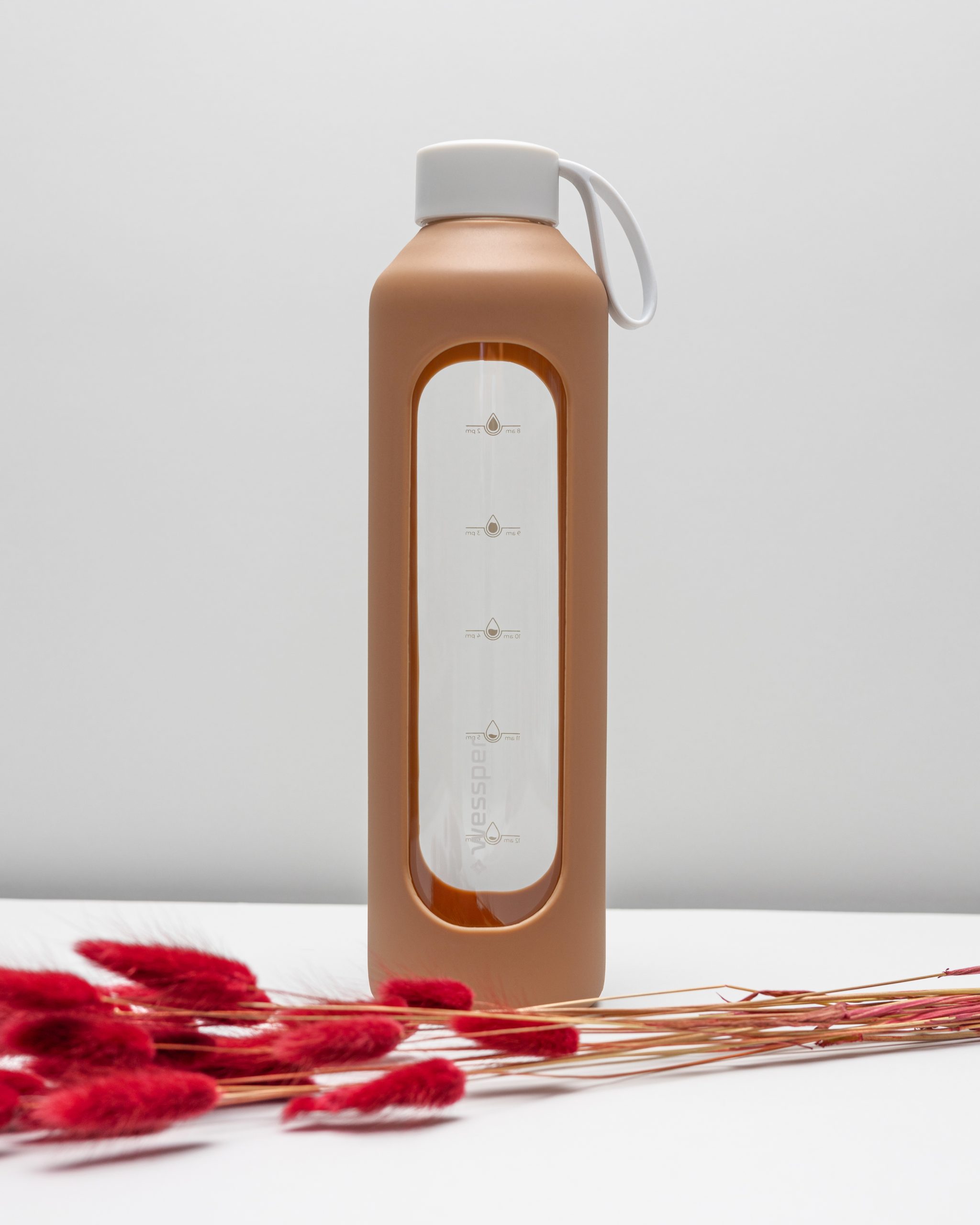 Butelka motywacyjna Wessper B1 BOROSILICATE Mokka 1 L