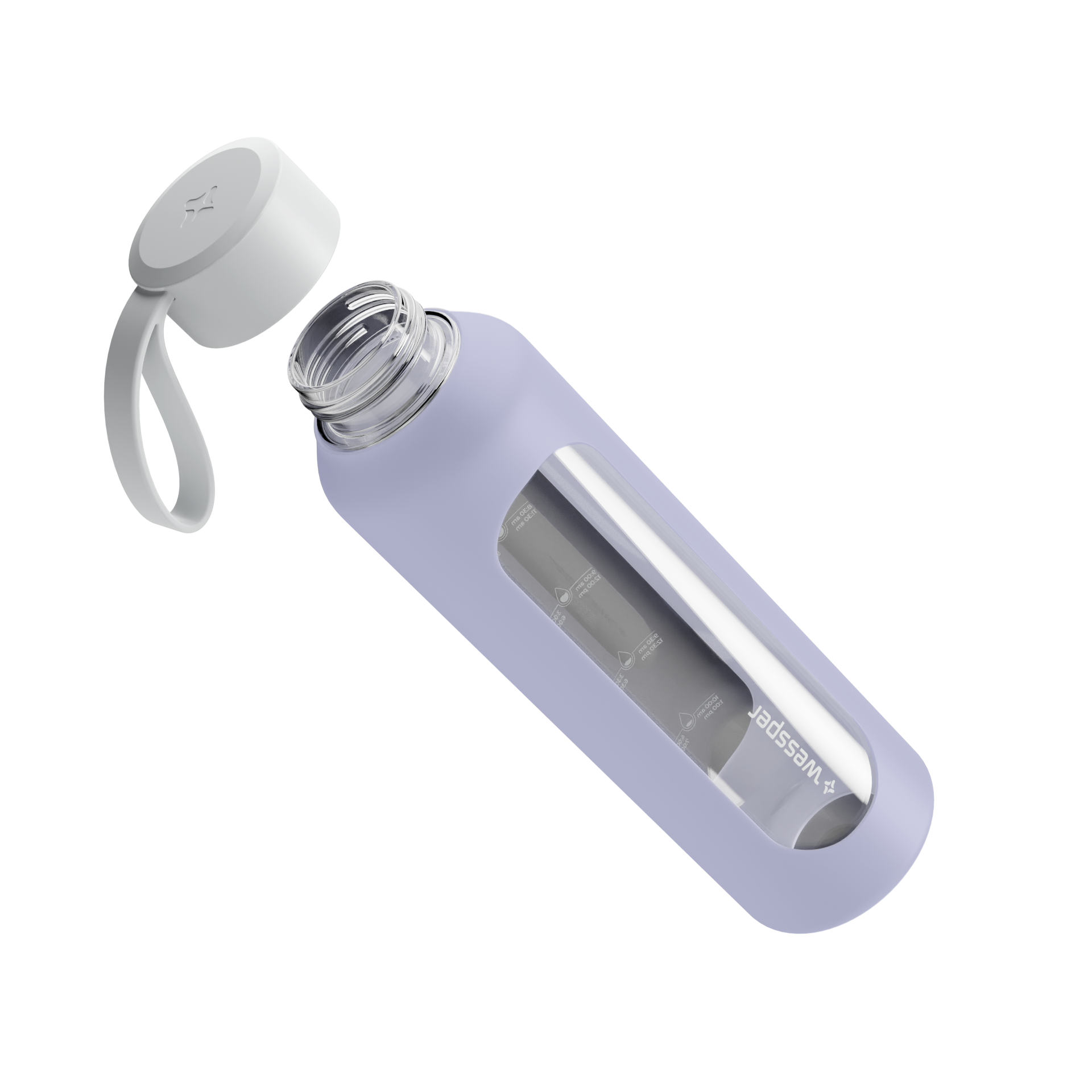 Butelka motywacyjna Wessper B1 BOROSILICATE Lavender 500 ml