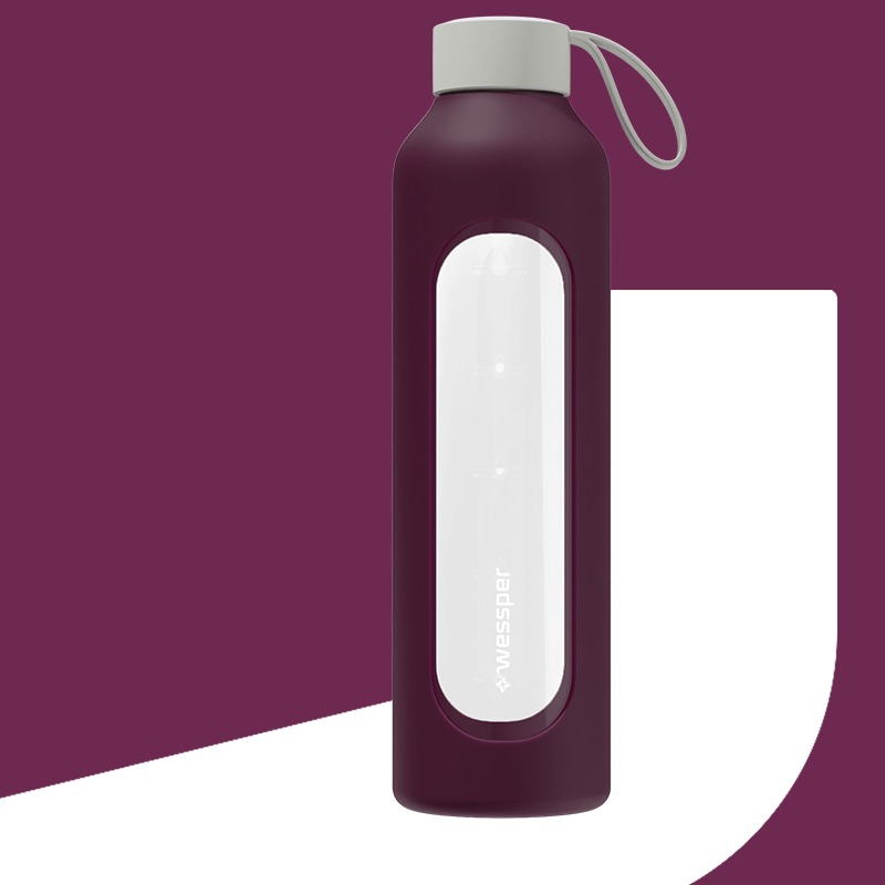 Butelka motywacyjna Wessper B1 BOROSILICATE Ruby 1 L