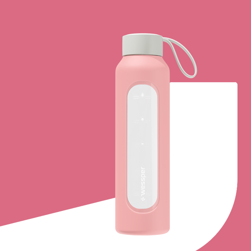 Butelka motywacyjna Wessper B1 BOROSILICATE Pink 500 ml