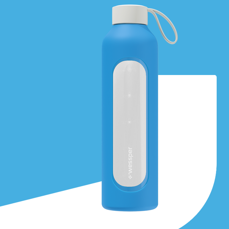 Butelka motywacyjna Wessper B1 BOROSILICATE Ocean 1 L